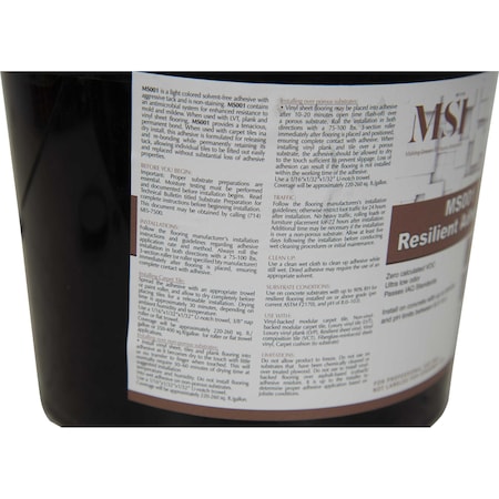 Msi 1 Gal. Universal Pressure Sensitive Luxury Vinyl Adhesive (Approximately 220-260 Sq. Ft./Gal) ZOR-AD-0101